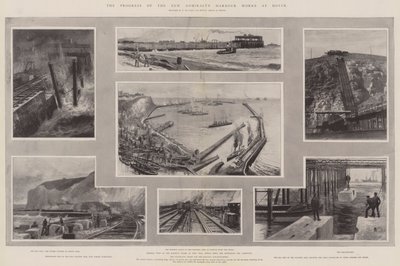 El progreso de las nuevas obras del puerto del Almirantazgo en Dover de Charles John de Lacy