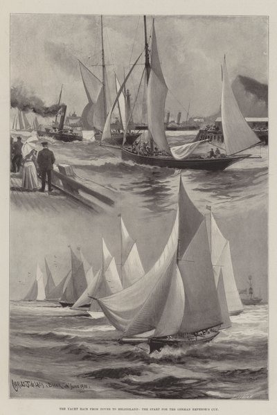 La carrera de yates de Dover a Heligoland, el inicio para la Copa del Emperador Alemán de Charles John de Lacy