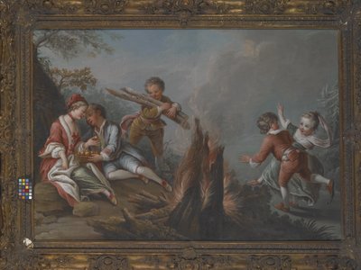 Pleasures Of Winter (óleo sobre lienzo) de Charles Joseph Dominique Eisen