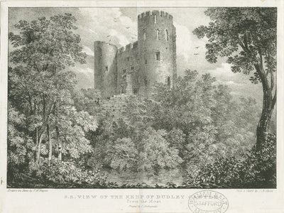 Castillo de Dudley - La Torre del Homenaje de Charles Joseph Hullmandel