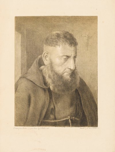 Retrato de un monje de Charles Joseph Hullmandel