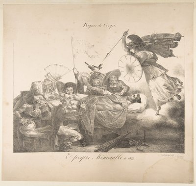 Repas de Corps. Époque Mémorable de 1821, 1821 de Charles Joseph Hullmandel
