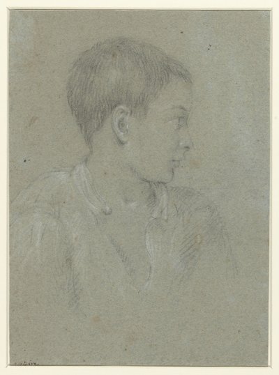 Muchacho italiano, cabeza a la derecha de Charles Joseph Natoire (possibly)