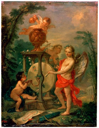 Cupido afilando una flecha, 1750 de Charles Joseph Natoire
