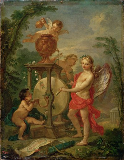 Cupido afilando su flecha, 1750 de Charles Joseph Natoire