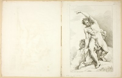 Figura (recto y verso), del Premier livre de figures d’Academies gravées en Partie par les Professeurs de l’Académie Royale de Charles Joseph Natoire