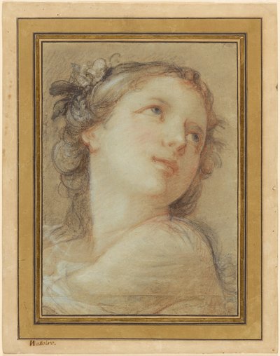 Cabeza de una Bacante de Charles Joseph Natoire