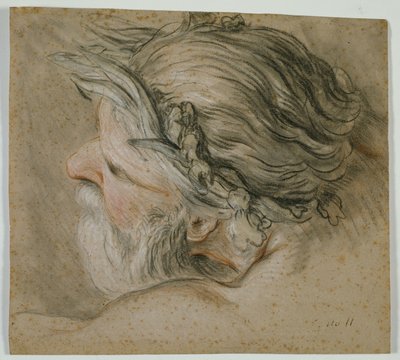 Cabeza de un dios del mar de Charles Joseph Natoire