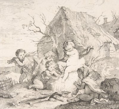 El Invierno, de las Cuatro Estaciones, 1735 de Charles Joseph Natoire