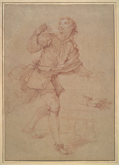 Estudio de un Joven, estudio para el tapiz, Sancho de Charles Joseph Natoire