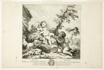 Verano, placa dos de Las Cuatro Estaciones de Charles Joseph Natoire