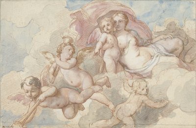 Venus con Amor y putti de Charles Joseph Natoire