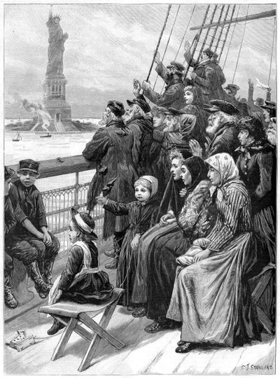 Entrando al Nuevo Mundo, 1892 de Charles Joseph Staniland
