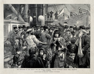 Los judíos rusos examinados por un médico antes de la emigración desde Liverpool, 1891 de Charles Joseph Staniland