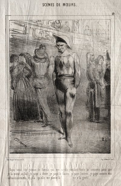 Escenas de costumbres: ¿Ves esa quejumbrosa de Pamela que me adula toda la semana...? de Charles Joseph Traviès de Villers