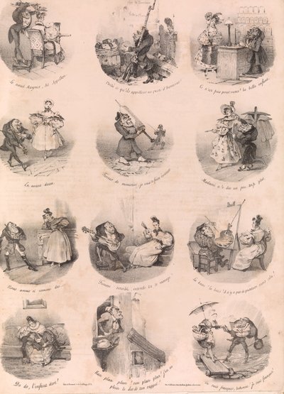 Doce viñetas satíricas Le Charivari, 10 de diciembre de 1832, 1 de diciembre de 1832 de Charles Joseph Traviès de Villers
