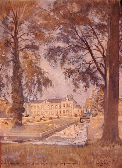 Chateau de Bombon, cerca de Melun, Francia, 7 de agosto de 1918 de Charles Jules Duvent