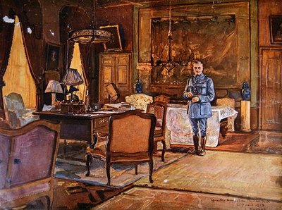 Mariscal Ferdinand Foch en su cuartel general, 7 de septiembre de 1918, París de Charles Jules Duvent