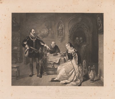 Firma de la sentencia de muerte de Lady Jane Grey de Charles Kennedy Burt