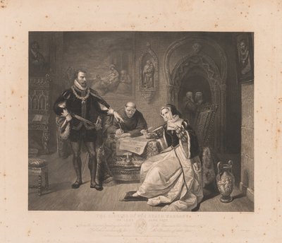 Firma de la orden de ejecución de Lady Jane Grey de Charles Kennedy Burt