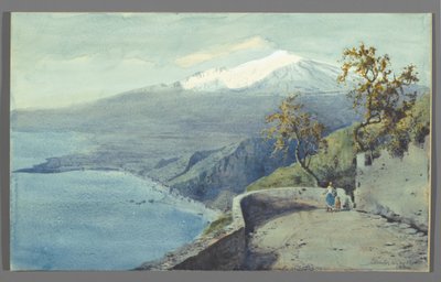 Vista del Monte Etna desde Taormina, Sicilia, 1925 de Charles King Wood