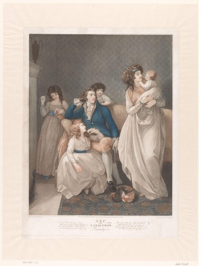 Familia británica con cuatro hijos. La familia del arrendador (título sobre el objeto) de Charles Knight