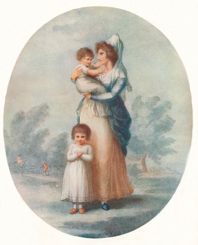 Lady Rushout y niños, c1795 de Charles Knight