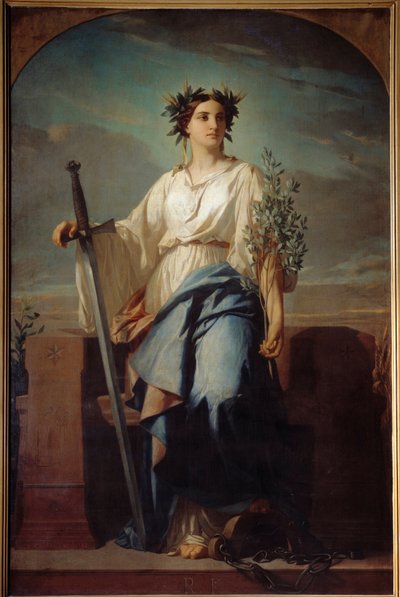 Representación alegórica de la República Pintura de Charles Landelle de Charles Landelle