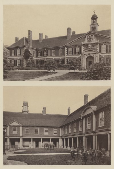 Colegio Morden, Blackheath, Kent, Entrada y Parte del Patio de Charles Latham