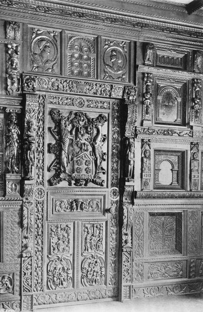 Paneles en Smithills Halls, Lancs de Charles Latham