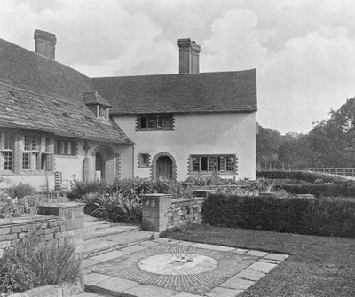 El patio del jardín desde el oeste de Charles Latham
