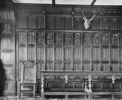 El panelado de lino del comedor de Charles Latham
