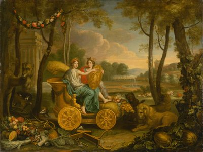 Alegoría de los Cuatro Elementos: La Tierra. Diseño para un tapiz para el Rey Luis XIV, c. 1680 de Charles Le Brun