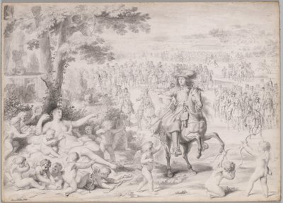Luis XIV Capturado por Venus, principios de 1670s de Charles Le Brun