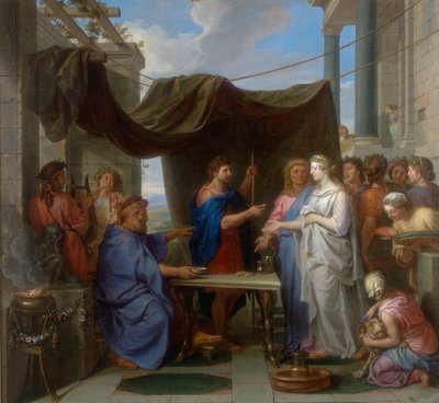 Matrimonio de Moisés y Séfora, obra de Charles Le Brun, conservada en la Galleria Estense en Módena de Charles Le Brun