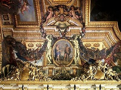Encuentro de los dos mares, pintura del techo de la Galerie des Glaces de Charles Le Brun