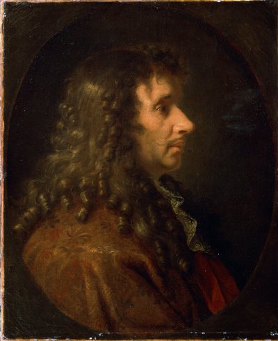 Molière (Retrato de perfil de Jean-Baptiste Poquelin (1622-1673). Pintura, circa 1660) de Charles Le Brun