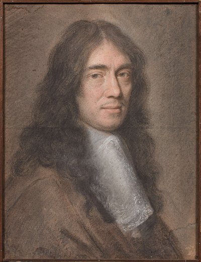 Retrato de Charles Perrault (pastel sobre cartón) de Charles Le Brun
