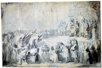 Los embajadores siameses ante el rey, 1686 de Charles Le Brun