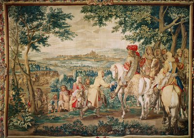 La rendición de Marsal en 1662, Taller de Gobelinos (tapiz) de Charles Le Brun