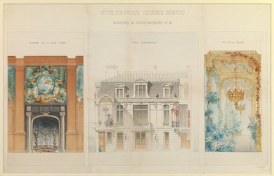 Proyecto para el hotel de Prince Georges Bibesco de Charles Le Coeur