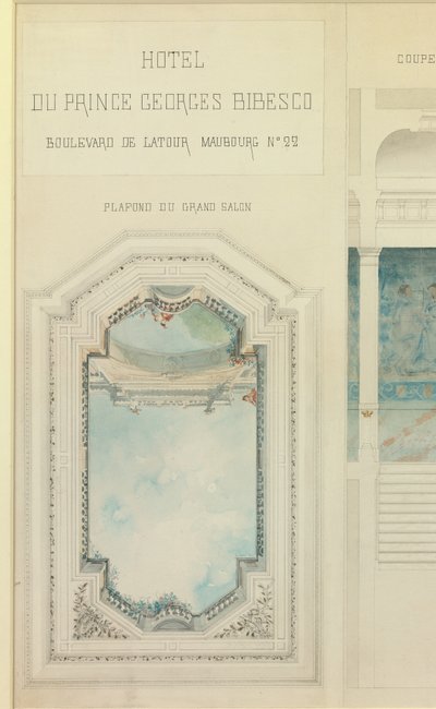 Proyecto para el hotel de Prince Georges Bibesco de Charles Le Coeur