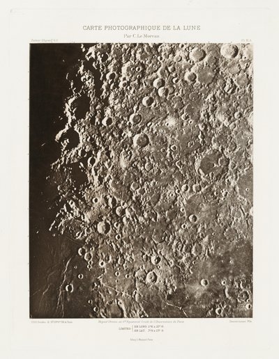 Carte photographique de la lune, planche III.A (Carta fotográfica de la Luna, plancha III.A),21 de octubre de Charles le Morvan