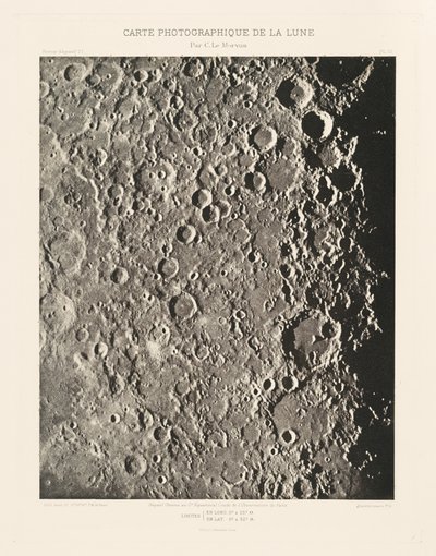 Carta fotográfica de la Luna, lámina III,27 de abril de Charles le Morvan