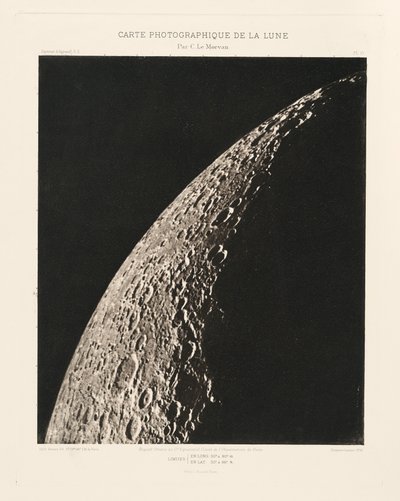 Carte photographique de la lune, planche VI (Carta fotográfica de la Luna, plancha VI),22 de febrero de Charles le Morvan