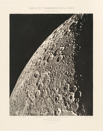 Carta fotográfica de la Luna, placa V,18 de abril de Charles le Morvan