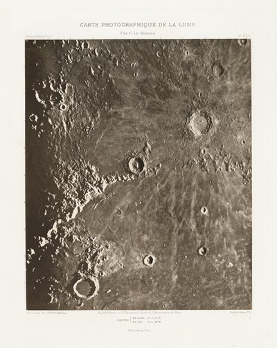 Carte photographique de la lune, planche XIII.A (Carta fotográfica de la Luna, plancha XIII.A),23 de octubre de Charles le Morvan