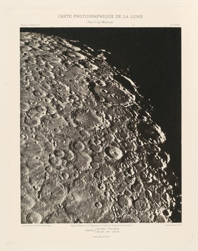 Carte photographique de la lune, planche XXIV (Carta fotográfica de la Luna, plancha XXIV),11 de febrero de Charles le Morvan