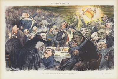Después de la votación. Ilustración para Le Rire de Charles Leandre