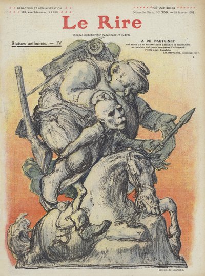 Caricatura del Primer Ministro francés Charles de Freycinet (Ilustración para Le Rire) de Charles Leandre